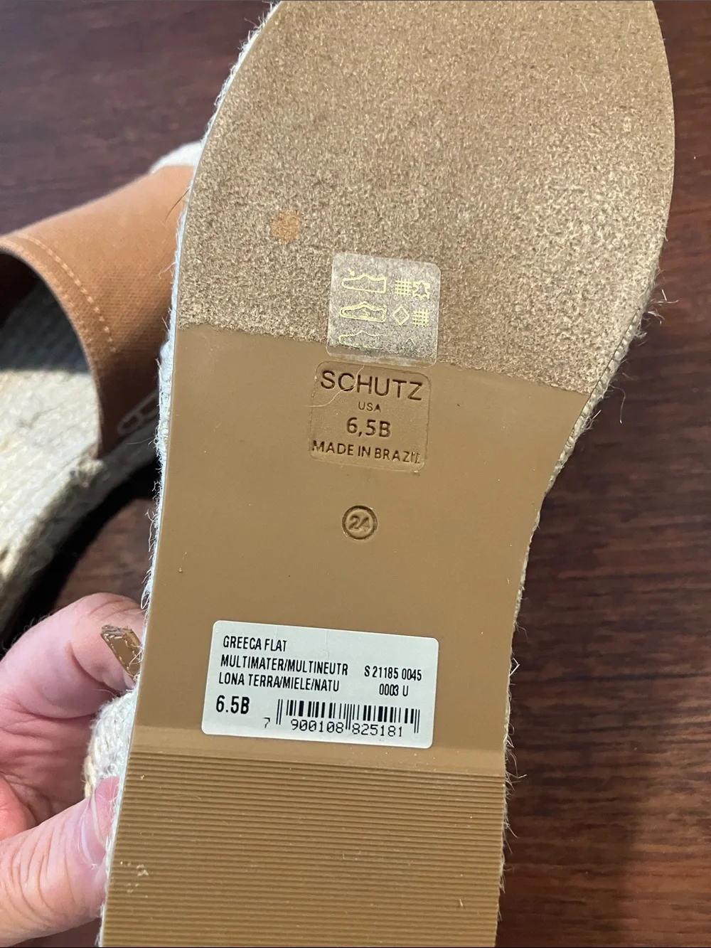Schutz for Anthropologie Greeca Flats Espadrille Slingback Flats